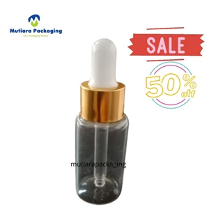 Botol Kosmetik Pipet Kaca 18Ml Ring Gold - Kemasan Serum