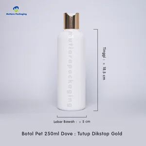 BOTOL PET PUTIH 250ML TUTUP DISKTOP