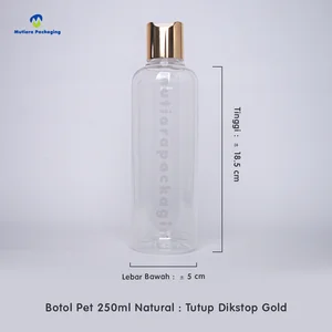 BOTOL PET DISKTOP NATURAL(BENING) 250ML