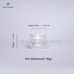pot krim diamond 5gr dan 10gr - kemasan kosmetik dan skincare mewah