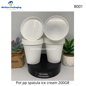 POT spatula 200gr - pot cream dan spatula - pot ice cream 200gr -  Kemasan Kosmetik
