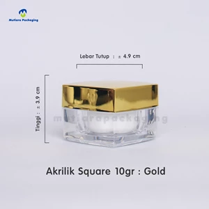 Kemasan Kosmetik Pot Cream Akrilik 10gr Gold