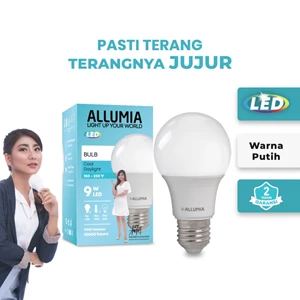 Lampu  LED Bulb 6500k Putih (Cool White) 9 Watt Allumia