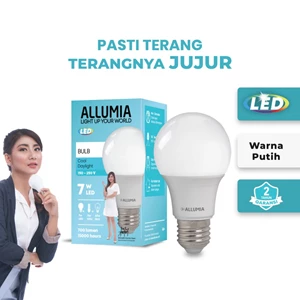 Lampu  LED Bulb 6500k Putih (Cool White) 7 Watt Allumia