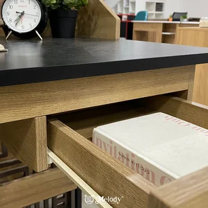 Meja Staff Melody-Furniture MEJA KERJA Unik Estetik Aesthetic FRANCO DESK riviera eichi - black