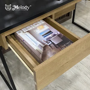 Meja Staff Melody-Furniture MEJA KERJA Unik Estetik Aesthetic FRANCO DESK riviera eichi - black