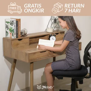 Meja Staff Melody Furniture - Meja Kerja Belajar Komputer Tulis Eriko Desk Fairfield