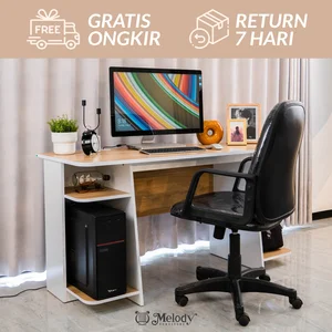 Meja Staff Melody-Furniture Meja Kerja lebar aestetik VOSS desk riviera - white