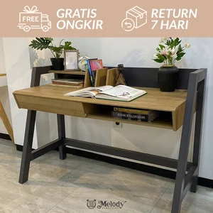 Meja Staff Melody-Furniture Meja Kerja Unik ORIGI DESK RIVIERA - GREY PRO