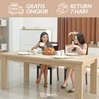 Meja Makan Melody Furniture - Meja Makan Rectangle Table Dining Table JUMBO DT 190 KITM PPRJH7911GT 1