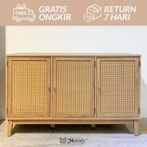 Lemari Pakaian Melody Furniture Lemari Buffet Klasik serbaguna BORDEAUX LARGE SIDEBOARD BEAUOAK
