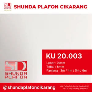 PVC Ceiling Glossy White KU 20.003 by Shunda Plafon