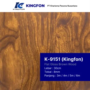 Kingfon K-9151 Flat Gloss Brown Wood by Shunda Plafon
