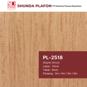 Shunda Plafon PL 2518 Maple Wood - PVC Ceiling