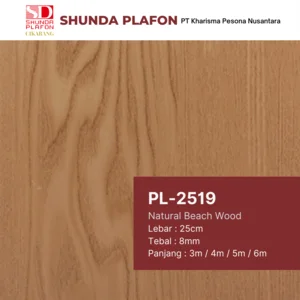 Shunda Plafon PL 2519 Natural Beach Wood - PVC Ceiling