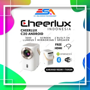 Proyektor Android Wifi Bluetooth CHEERLUX C20 (3200 Lumens 1080P)