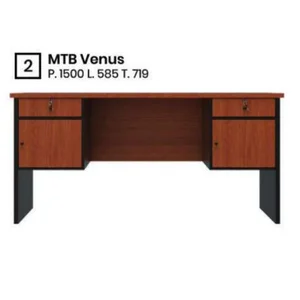 Meja Kantor Staf Olympic MTS Titan Cream & MTS Titan Cherry 120 x 60 x 74.8 cm
