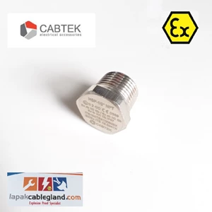 Exproof Hex Stopping Plug size M32 CABTEK HSP M32 c/w locknut & washer cable gland cmp hawke