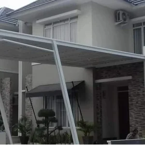 Kanopi Atap Alderon dengan Talang Air
