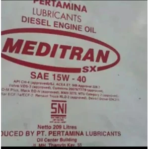 Diesel Oil PERTAMINA MEDITRAN SX 15W40
