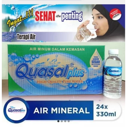 Dari Air Mineral Quasal Plus Kemasan Botol 330 ml (1 Dus 24 Pcs) 0