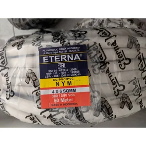 Kabel listrik 4 x 6 uk 50 m Eterna NYM