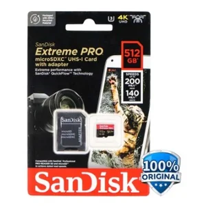 Memory Card Kamera Micro SD Card SDXC 512GB Extreme Pro 200 MB/s A2 4K 512 GB HP