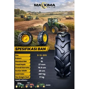 Maxima Tractor Tire 8-16 8 PR R1
