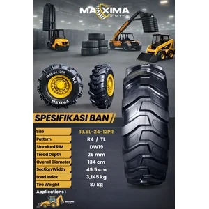 Maxima Tractor Tire 19.5L-24 12 PR R4