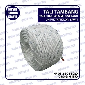TALI TAMBANG TALI CIR 6 48mm 8 Strand Untuk Tarik Lori Sawit  1 ROLL = 220 Meter 