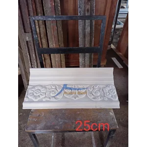 Gypsum profil List motif bunga 25 cm