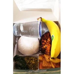 Chicken Rice Box Package + Fruit