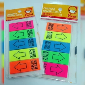 Kertas Memo & Sticky Notes Post-It Sign Here Pronto