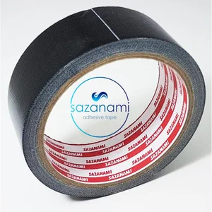 Lakban Kain Hitam (36 mm x 8 meter) Sazanami Cloth Tape Isolasi