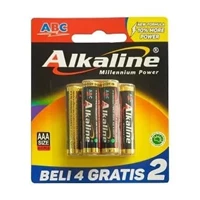 Baterai Aaa Alkaline Abc 1.5Volts (Isi 6)