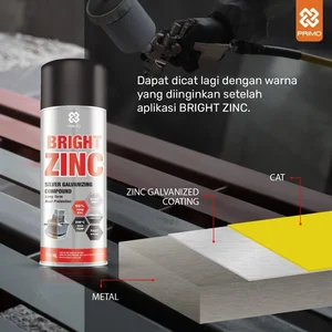 PRIMO Bright Zinc 400mL Cat Anti Karat & Korosi Medium Duty Warna Silver Metalik Cat Epoxy 