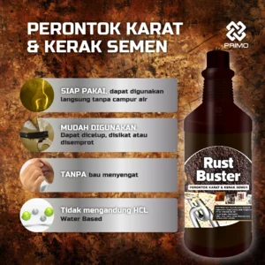 PRIMO Rust Buster 5L Pembersih Karat & Kerak Semen Rust and Concrete Remover Cairan Anti Karat