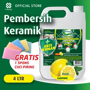PRIMO Porcelain Bathroom Ceramic Toilet Cleaner Antibacterial Lemon Scent 4 L