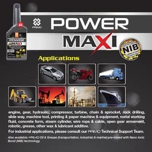 PRIMO Powermaxi 250mL Oil Additive Metal Treatment with NIB Nano Ionic Bond Oli Industri
