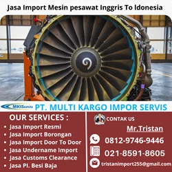 Jasa Import Mesin Pesawat Inggris To Indonesia By Multi Kargo Impor Servis