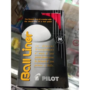 Pulpen Ballpoint (Tanda Tangan) Pen Pilot Ball Liner (Merah)