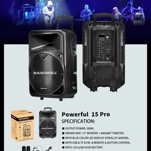 Hardwell Speaker 15 Inch Powerful 15 Pro