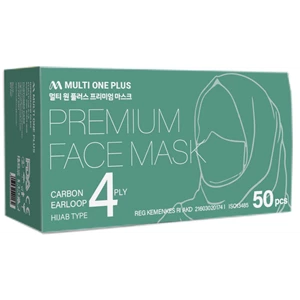 Masker Medis Premium Face Mask Carbon Earloop Hijab  4 Ply