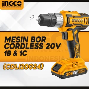 CDLI20024 Ingco 20V Cordless Drill/ Mesin Bor Cordless 10mm