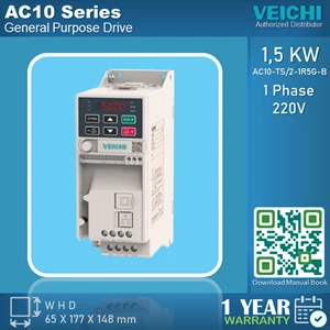 Inverter Variable Speed Drive VEICHI 1.5 KW 1 PHASE 220 AC10 AC Motor Controller