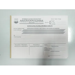 Buku Nota / Kwitansi Cetak Kop Lembaga Atau Instansi Ukuran 214 mm X 162 mm