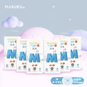 Popok Bayi Anti Gumpal Makuku Air Diapers Slim Pants M 32