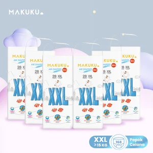 Popok Bayi Anti Gumpal Makuku Air Diapers Slim Pants XXL 28