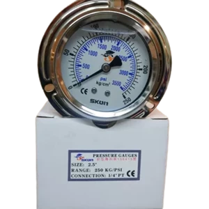  Temperature Gauge Pressure Gauge 250 BAR 3500 psi Hidrolik / Drat 1/4