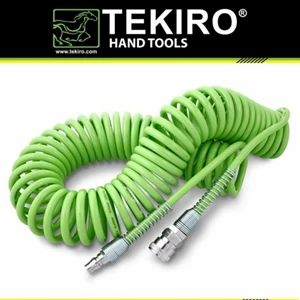 Compressor Hose / Tekiro Air Hose 9 Meter Spiral Green 5 x 8mm Recoil Hose